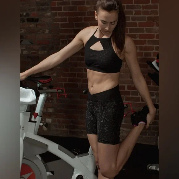 Lululemon New 6 Pedal Pace Short Chamois bike Cycling NWT Spin Star Crushed - Picture 3 of 8